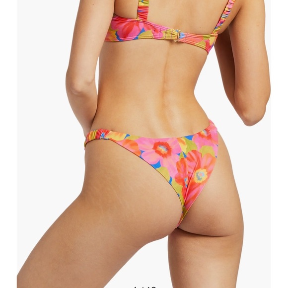 NWT Sunny Coast Tanga Ruched Bikini Bottoms | Billabong - Picture 4 of 7